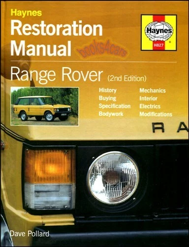 Range Rover Manual Restauración Libro Land Tienda Restaurar Servicio Guía Cómo - Imagen 1 de 1