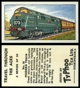 Modern Train #18 Travel Through The Ages 1961 Typhoo Tea Card - Picture 1 of 1