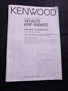 Kenwood VR-6070 KRF-X9060D Instruction owners manual - Picture 1 of 2