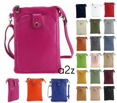 A2ZUKFASHION Womens Real Leather Mini Shoulder Bag Ladies Cross Body Cell Phone Handbag Pouch