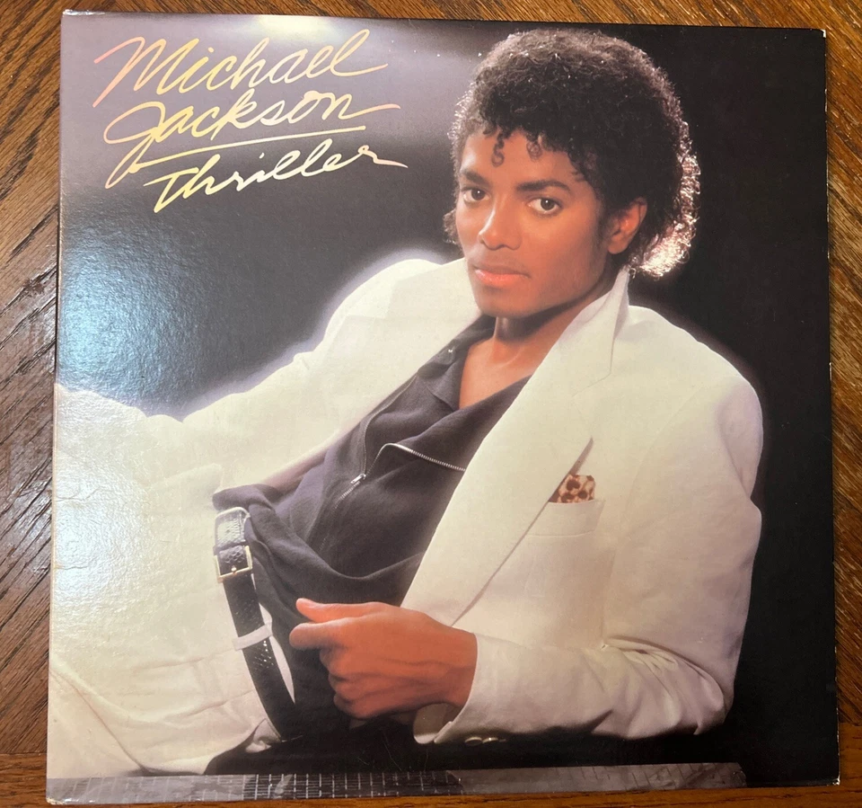 Michael Jackson THRILLER 1982 RARE Back Cover Error QE 38112- EX con./1st Press - Image 1 of 4