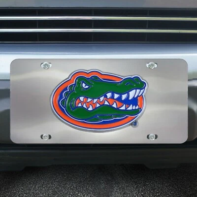 Florida Gators Diecast Chromed Metal License Plate Tag - Image 1 of 3