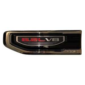 2019-2023 SIERRA DRIVER FENDER "6.2L V8"  VENT EMBLEM NEW GM #  84431322 - Picture 1 of 8