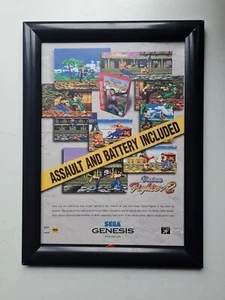 Virtua Fighter 2 Sega Genesis Promo PÓSTER DE JUEGO ANUNCIO ENMARCADO A4 8X12" - Imagen 1 de 3