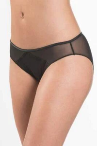 Aubade Nudessence Brief Size XS 8 Noir Black Sheer Mesh Knickers FM22 New - Picture 1 of 12