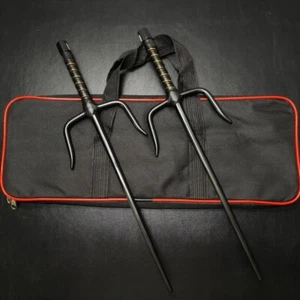 Neuf taille M Ryukyu noir style ancien Sai Karaté ninja TORTUES Kobudo Japon - Photo 1/10