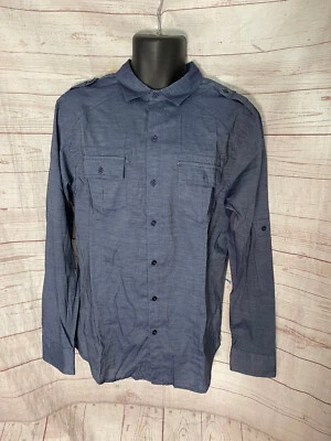Sovereign Code Men’s Blue Long Sleeve Button Down Casual Shirt Size L - Image 1 of 4