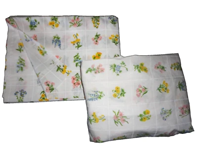 JUEGO DE SÁBANAS DOBLES VINTAGE UTICA VENTANA JARDÍN BOTÁNICO ROSA BLANCO FLORAL (2 PIEZAS) Foto 1 de 4
