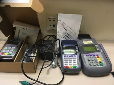 VeriFone Vx520 EMV IP  Dial / CTLS - used Verifone Omni 3750  & 3300 CC Terminal - Image 1 of 4