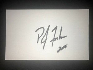 1998 ORIOLES: P.J. Forbes, SIGNED 3x5 Card (JS)