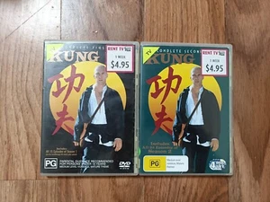Kung Fu: The Complete Season 1 & 2 Ex-Rental Region 4 Vgc FREE POSTAGE AU - Picture 1 of 2