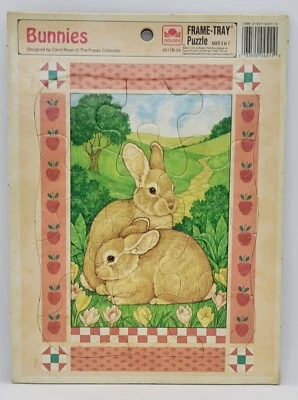 Golden Frame-Tray Puzzle 4511B-34 - Bunnies - Image 1 of 2