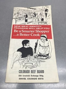 Meat Cut Charts Vintage Beef Veal Lamb Pork Colorado Board Pamphlet Book - Picture 1 of 9