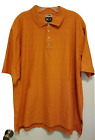 Adidas Mens Golf Climalite Clima Lite Textured Short Sleeve Polo Shirt Xl Orange