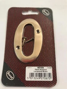 Best 75mm 3" Lacquered Brass No.0 with screws - 40104 - Picture 1 of 3