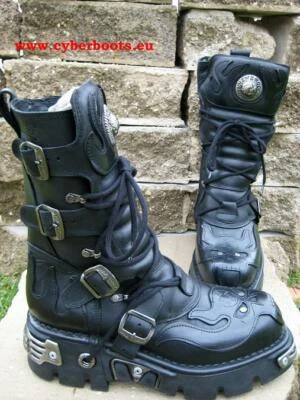 New Rock Boots Morpheus 107-C7 Gothic Biker schwarz Größe 36 bis 47