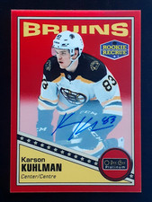 KARSON KUHLMAN 2019-20 O-PEE-CHEE PLATINUM RETRO RED RAINBOW AUTOGRAPHS     0832