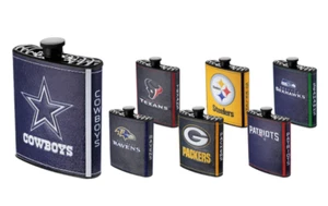 Frasco de la NFL 7 OZ con embudo sintético (sin problema detector de metales) ¡Todos los equipos totalmente nuevo! - Imagen 1 de 34