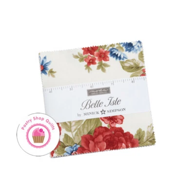 Moda BELLE ISLE Minick & Simpson CHARM PACK 42- 5" Quilt Fabric Squares - Image 1 of 4