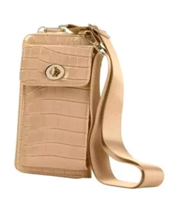 Borsa a tracolla/portafoglio Samantha Brown To-Go Croco Phone - vaniglia cremosa - nuovo con etichette - Foto 1 di 3