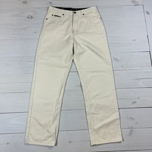 Moschino Jeans Men's Size 30x31 Beige Jeans Pants Distressed Soft Peace Sign - Picture 1 of 16