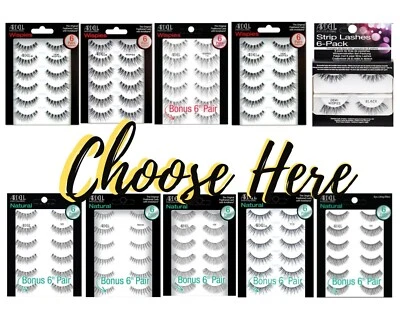 Ardell False Eyelashes Strip Lashes - 6 PAIR - Choose your Style - Image 1 of 4