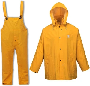 Traje de lluvia comercial para hombres de alta visibilidad Leathercraft Heavy Du - Picture 1 of 12