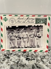 DEREK JETER MICKEY MANTLE 2004 UPPER DECK CHRISTMAS CARD GEHRIG DIMAGGIO MARIS