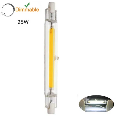R7s LED 118mm 25W Dimmable Bulb Ceramic Glass Tube Light Lamp Cool White AC110V - Image 1 of 4