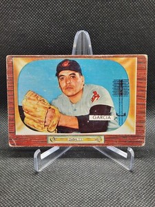 1955 Bowman Set-Break #128 Mike Garcia Cleveland Indians Baseball Card 