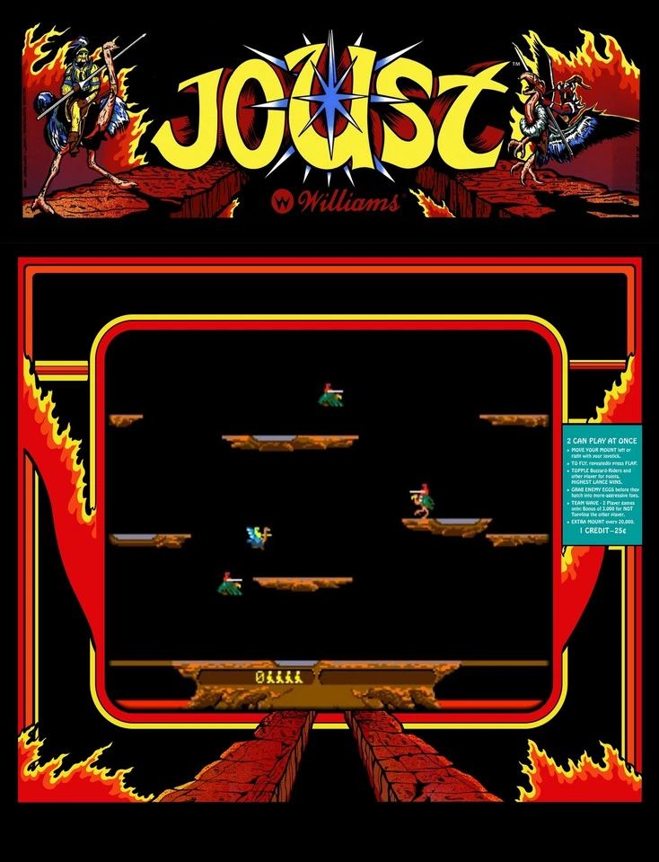 TIN SIGN "Joust " Arcade  Games Signs  Rustic Wall Decor Video Pinball Pac-Man - Image 1 of 1