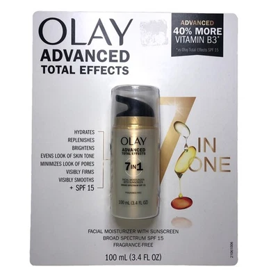 Crema hidratante Olay Advanced Total Effects 7 en 1 Board Spectrum SPF15 3,4 fl oz Foto 1 de 4