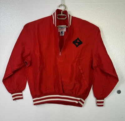 Pullover de Colección NC State Wolfpack Starter Para Hombres Talla L Rojo Chaqueta de Calentamiento Hecho en EE. UU. Foto 1 de 4