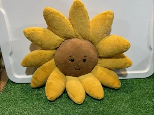 Peluche de girasol Jellycat Fleury retirado mediano 15" flor amarilla feliz relleno - Imagen 1 de 16