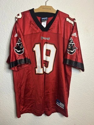 Camiseta deportiva roja para hombre Keyshawn Johnson #19 Tampa Bay Buccaneers Adidas XL Foto 1 de 4