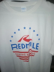 Red Mile Gaming and Horse Racing White XL Men's T-Shirt - Picture 1 of 1