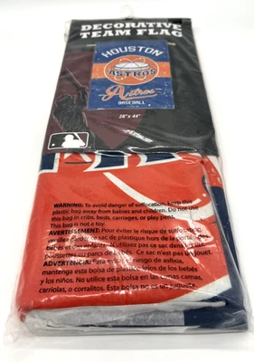 Houston Astros Vintage Look Linen Flag 28" x 44" Team Sports MLB Baseball - Image 1 of 4