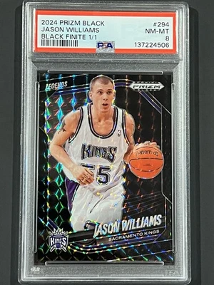 💥🔥🔥2024 PRIZM BLACK JASON WILLIAMS LEGENDS NEGRO FINITO 1/1 GRADO PSA 8 Foto 1 de 2