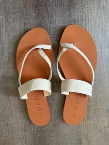 M.Gemi beige Wildleder Leder Riemchen Pantoletten Sandalen Made in Italy Damengröße 11/42 - Bild 1 von 13