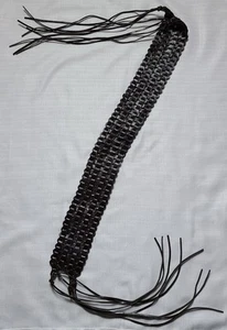 Leather Braided Fringe Belt (31in w/o Fringe) - Picture 1 of 3