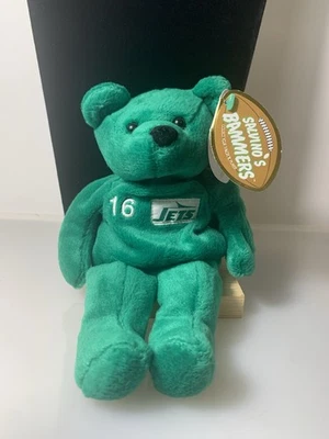 Vintage 1999 Vinny Testaverde#16 Salvino’s Bammers Collectible Beanie Bear W/Tag - Image 1 of 3