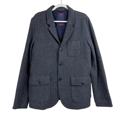 Chaqueta Blazer Grisers Hombres GRANDE HIEDRA Lana Espiga TWEED CODO PARCHE CARBÓN Foto 1 de 4