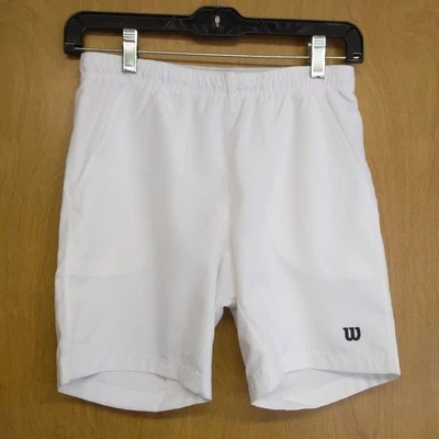 $38 NUEVO WILSON S Pantalones Cortos Juveniles Pro Blanco Tenis Cintura Elástica Equipo Atlético Niños Foto 1 de 4