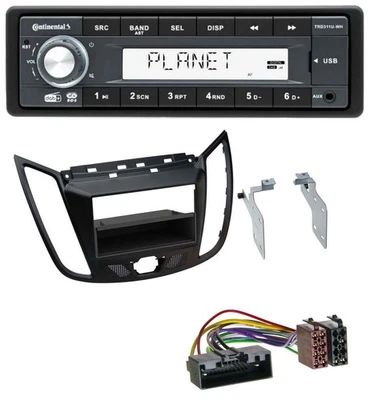 Continental MP3 AUX USB DAB 1DIN Autoradio für Ford C-Max Kuga matt schwarz - Bild 1 von 4