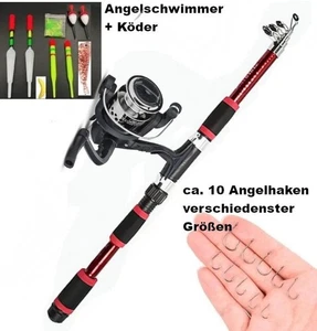 Angelset Rot Schwimmer Köder Spinnfischset Komplettset 1 Rute 1 Rolle + Zubehör - Bild 1 von 9