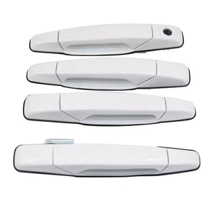 4X Front & Rear Door Handle Set Olympic White For Chevrolet Avalanche 2007-2012 - Picture 1 of 12