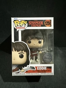 Stranger Things Season 4 - Eddie with Guitar Pop! Vinyl Figure (RS) #1250 - Picture 1 of 13