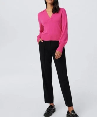 Suéter de malha Diane Von Furstenberg gola Rodes tamanho M mistura de lã e cashmere - Imagem 1 de 4