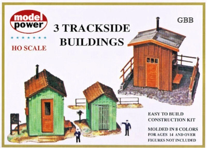 HO Scale THREE TRACKSIDE BUILDING'S KIT + FREE SIGNAL BRIDGE KIT Model Power 437 - Image 1 of 1