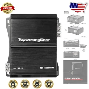 Hocheffizienter 1 Ohm 1500 Watt Subwoofer Verstärker mit variablem Bass Boost - Bild 1 von 9